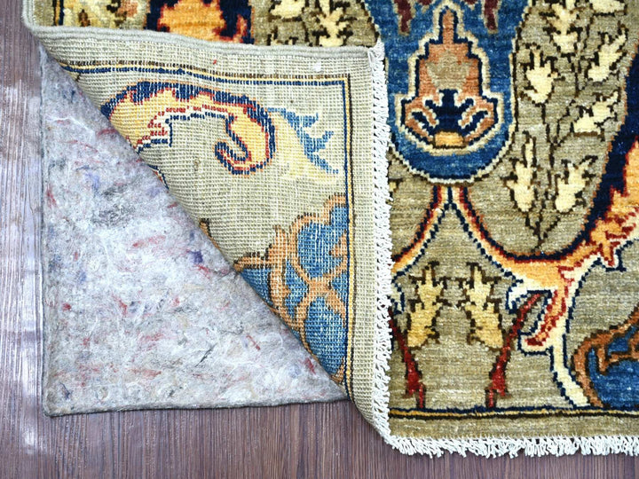 2'6" x 10'1" New Hand Knotted Grey Wool Runner Oriental Rug - MOA10222822