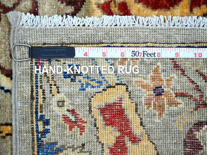2'6" x 10'1" New Hand Knotted Grey Wool Runner Oriental Rug - MOA10222822