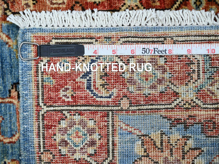 2'1" x 6'1" New Hand Knotted Blue Wool Runner Oriental Rug - MOA10222823