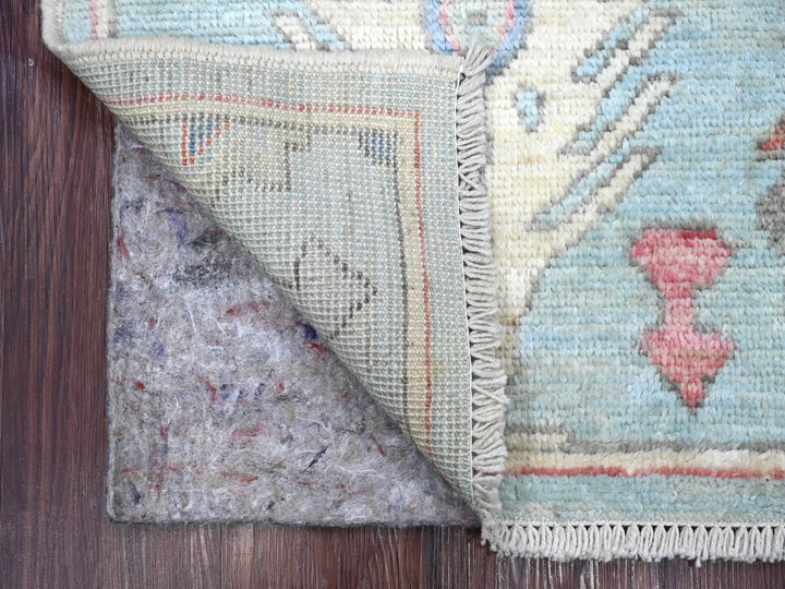 4'0" x 6'1" New Hand Knotted Blue Wool Rectangle Oriental Rug - MOA10222824
