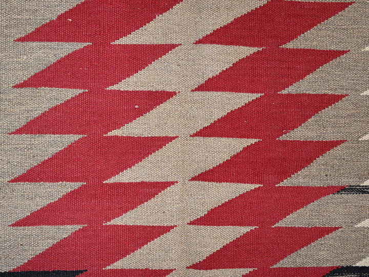 5'3" x 7'1" New Hand Woven Red Wool Rectangle Oriental Rug - MOA1022282