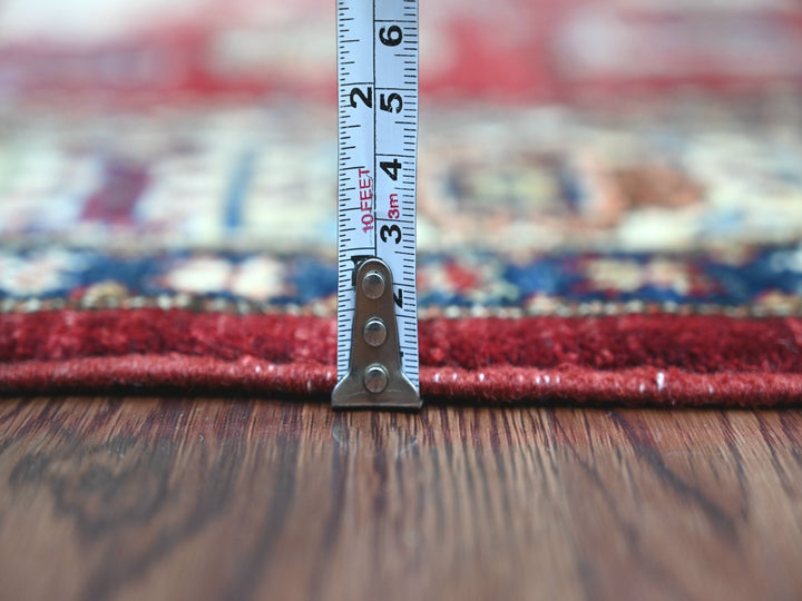 3'11" x 6'4" New Hand Knotted Red Wool Rectangle Oriental Rug - MOA10222831