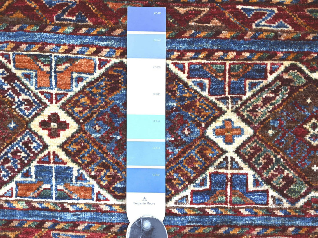 2'9" x 3'8" New Hand Knotted Multicolored Wool Rectangle Oriental Rug - MOA10222832