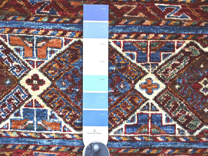 2'9" x 3'8" New Hand Knotted Multicolored Wool Rectangle Oriental Rug - MOA10222832
