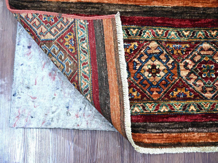 2'8" x 6'2" New Hand Knotted Multicolored Wool Runner Oriental Rug - MOA10222834