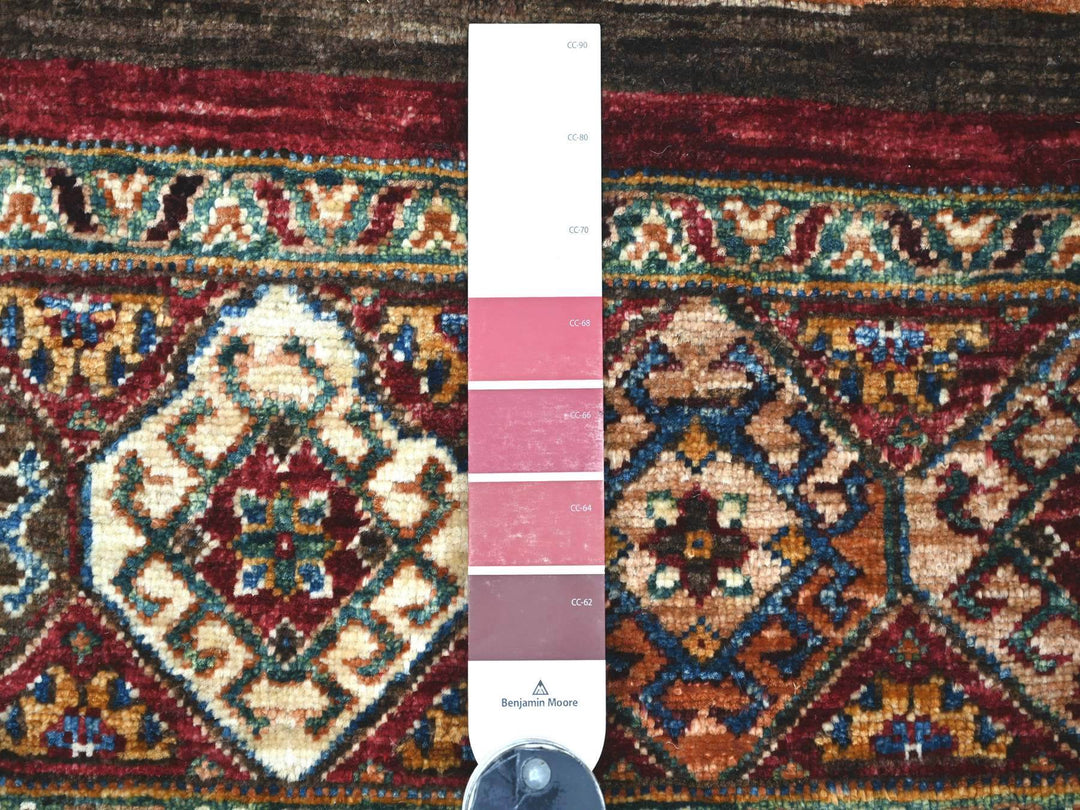 2'8" x 6'2" New Hand Knotted Multicolored Wool Runner Oriental Rug - MOA10222834