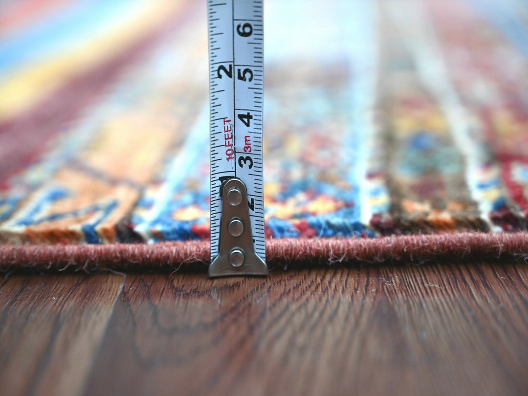2'8" x 6'2" New Hand Knotted Multicolored Wool Runner Oriental Rug - MOA10222834