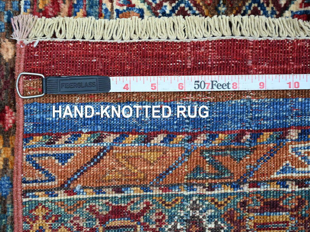 2'8" x 6'2" New Hand Knotted Multicolored Wool Runner Oriental Rug - MOA10222834