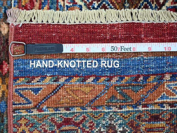 2'8" x 6'2" New Hand Knotted Multicolored Wool Runner Oriental Rug - MOA10222834