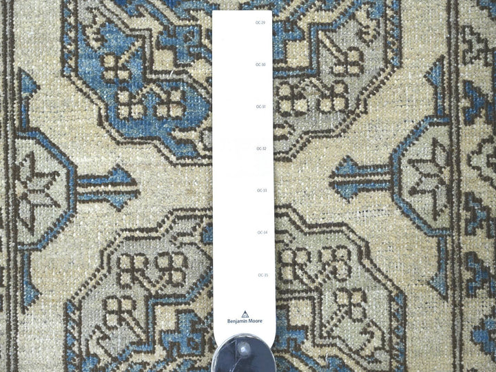 2'6" x 11'8" New Hand Knotted Ivory Wool Runner Oriental Rug - MOA10222835