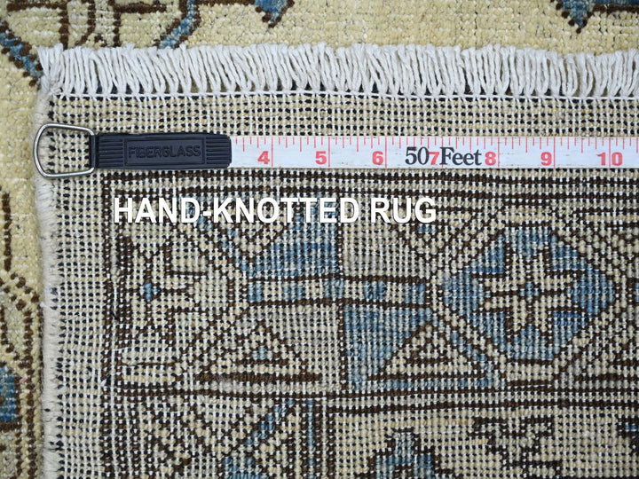 2'6" x 11'8" New Hand Knotted Ivory Wool Runner Oriental Rug - MOA10222835