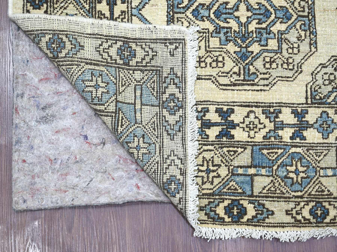 5'11" x 8'9" New Hand Knotted Ivory Wool Rectangle Oriental Rug - MOA10222837