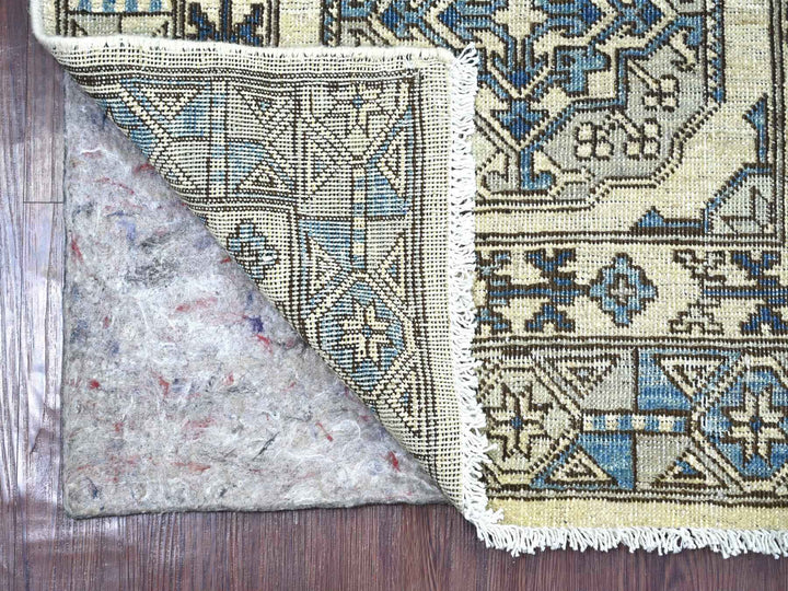 2'5" x 6'1" New Hand Knotted Ivory Wool Runner Oriental Rug - MOA10222838