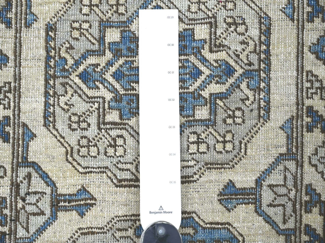 2'5" x 6'1" New Hand Knotted Ivory Wool Runner Oriental Rug - MOA10222838