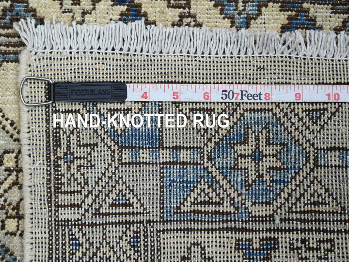 2'5" x 6'1" New Hand Knotted Ivory Wool Runner Oriental Rug - MOA10222838
