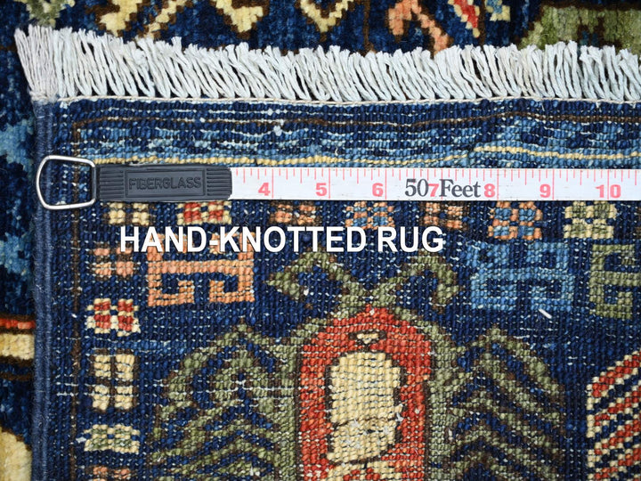 2'9" x 11'9" New Hand Knotted Blue Wool Runner Oriental Rug - MOA10222839