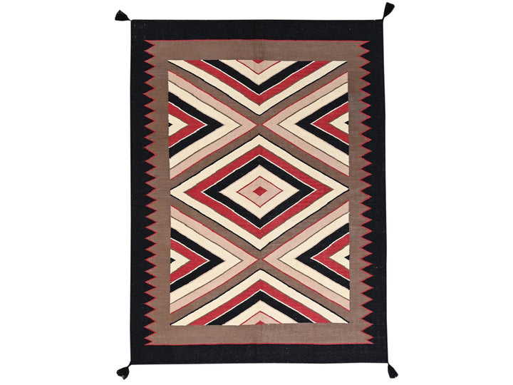 5'2" x 7'0" New Hand Woven Brown Wool Rectangle Oriental Rug - MOA1022283