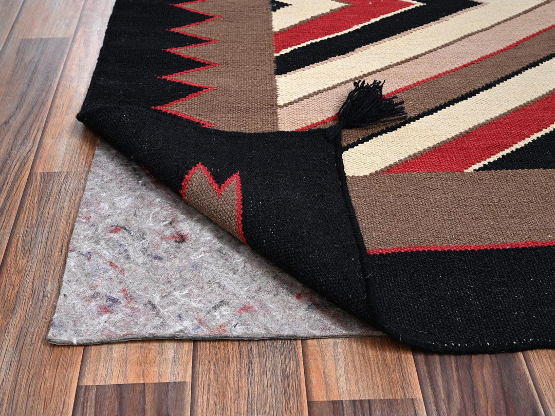 5'2" x 7'0" New Hand Woven Brown Wool Rectangle Oriental Rug - MOA1022283