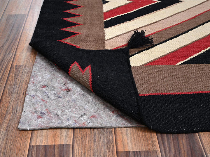 5'2" x 7'0" New Hand Woven Brown Wool Rectangle Oriental Rug - MOA1022283