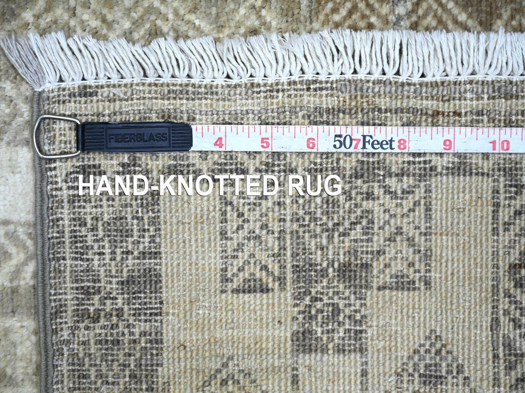 2'5" x 7'6" New Hand Knotted Brown Wool Runner Oriental Rug - MOA10222845