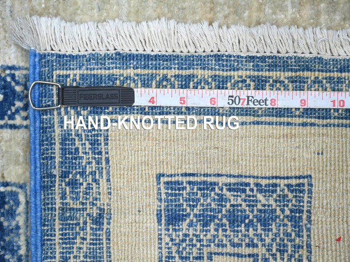 4'0" x 5'9" New Hand Knotted Blue Wool Rectangle Oriental Rug - MOA10222846