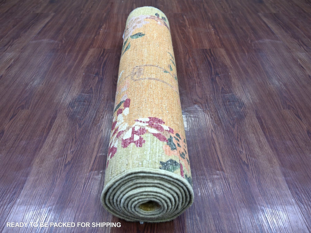 3'0" x 11'9" New Hand Knotted Brown Wool Runner Oriental Rug - MOA10222849