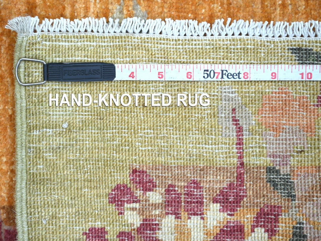 3'0" x 11'9" New Hand Knotted Brown Wool Runner Oriental Rug - MOA10222849