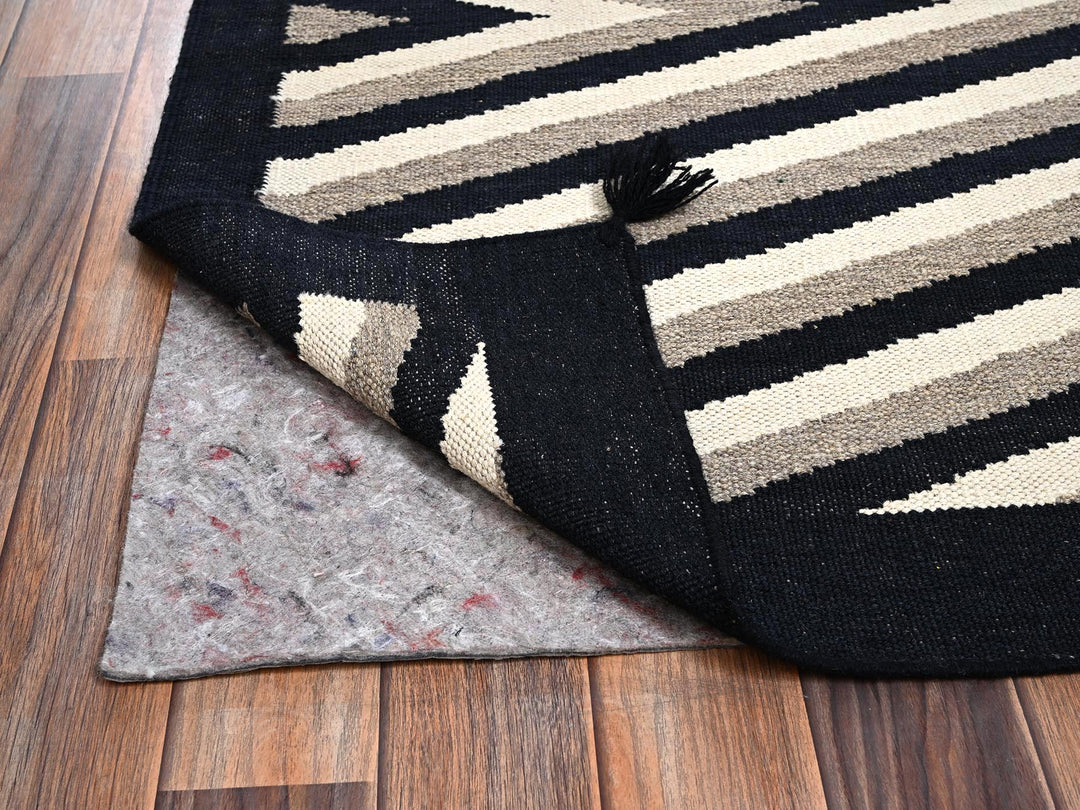 5'0" x 6'11" New Hand Woven Brown Wool Rectangle Oriental Rug - MOA1022284