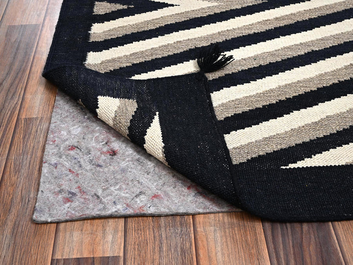 5'0" x 6'11" New Hand Woven Brown Wool Rectangle Oriental Rug - MOA1022284