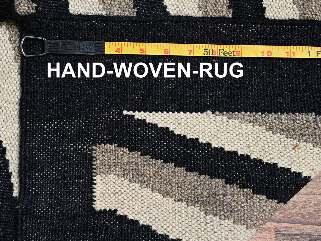 5'0" x 6'11" New Hand Woven Brown Wool Rectangle Oriental Rug - MOA1022284