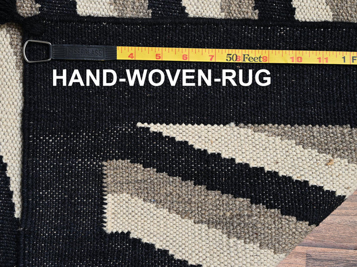 5'0" x 6'11" New Hand Woven Brown Wool Rectangle Oriental Rug - MOA1022284