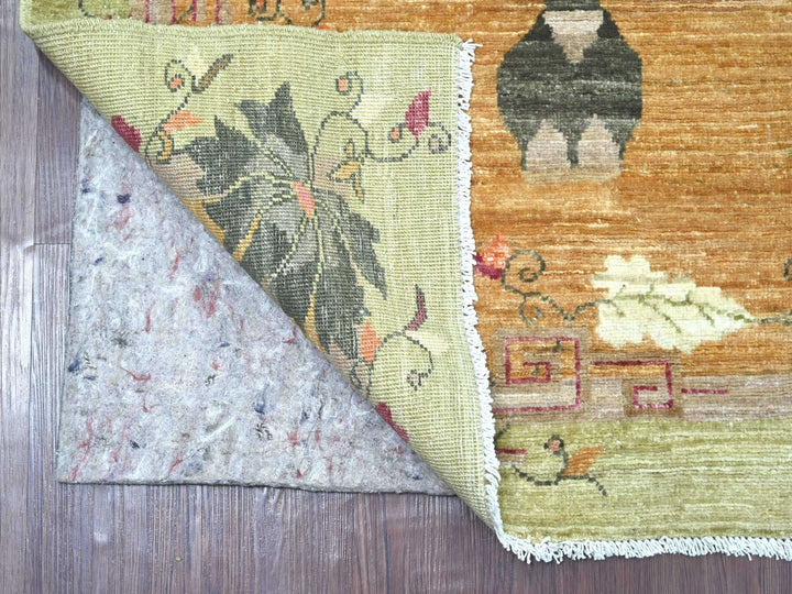 3'0" x 10'2" New Hand Knotted Brown Wool Runner Oriental Rug - MOA10222851