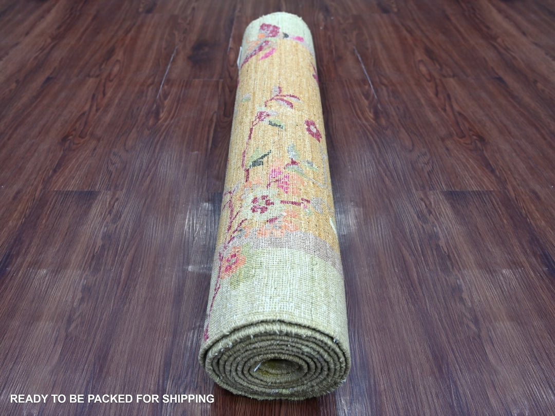 3'0" x 10'2" New Hand Knotted Brown Wool Runner Oriental Rug - MOA10222851