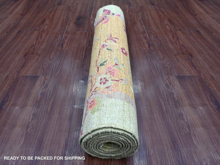 3'0" x 10'2" New Hand Knotted Brown Wool Runner Oriental Rug - MOA10222851