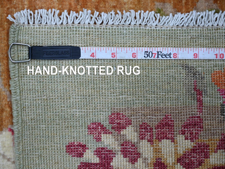 3'1" x 11'9" New Hand Knotted Brown Wool Runner Oriental Rug - MOA10222853