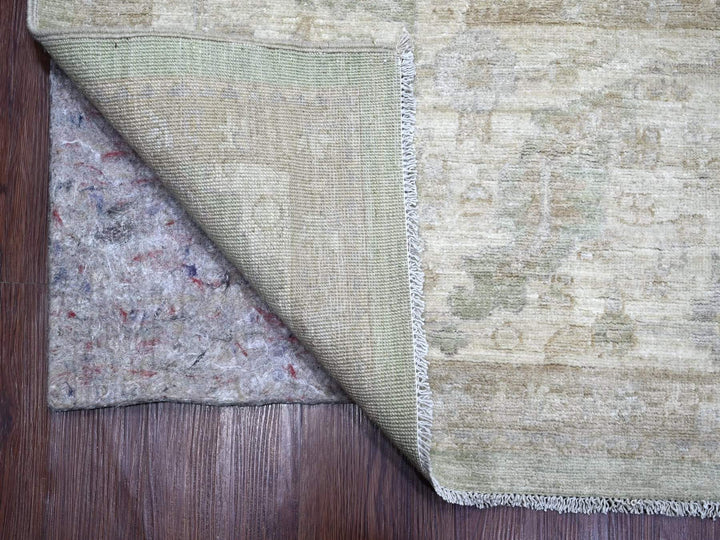 10'0" x 13'4" New Hand Knotted Green Wool Rectangle Oriental Rug - MOA10222858