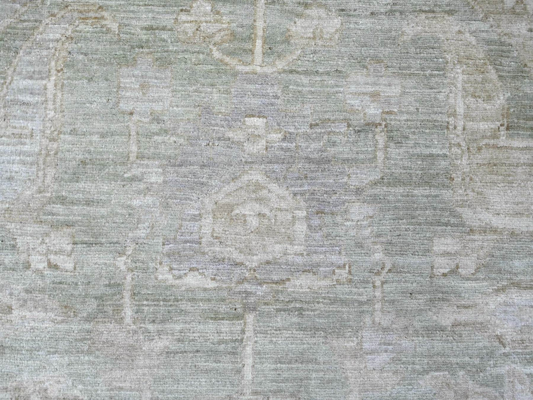 10'0" x 13'4" New Hand Knotted Green Wool Rectangle Oriental Rug - MOA10222858