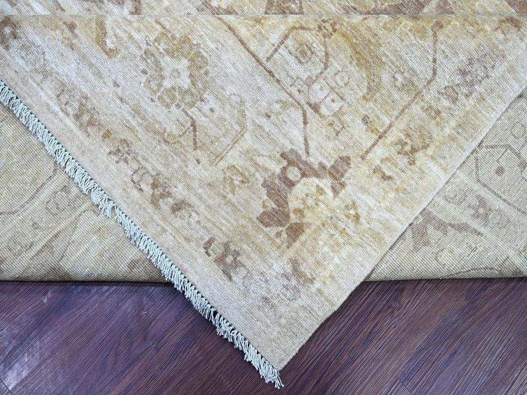 9'2" x 11'9" New Hand Knotted Grey Wool Rectangle Oriental Rug - MOA10222862