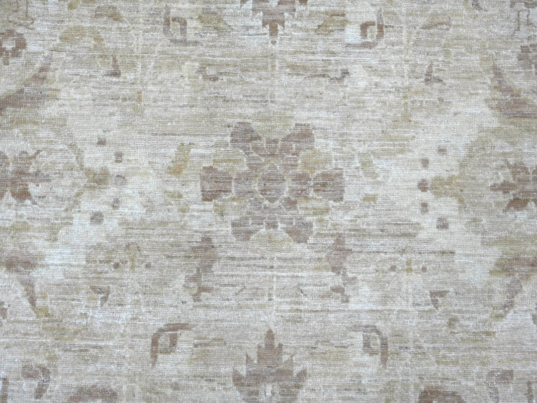 9'2" x 11'9" New Hand Knotted Grey Wool Rectangle Oriental Rug - MOA10222862
