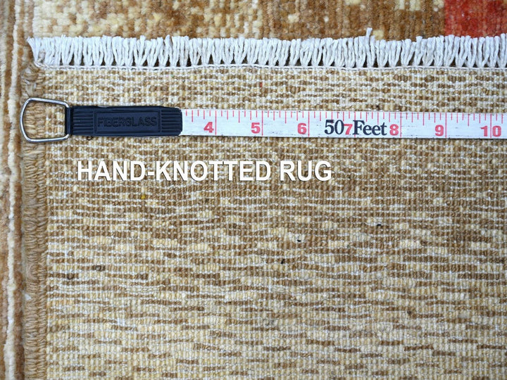 2'9" x 7'7" New Hand Knotted Brown Wool Runner Oriental Rug - MOA10222865