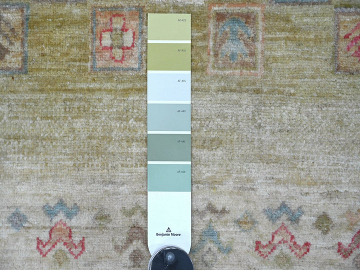 2'6" x 5'9" New Hand Knotted Green Wool Runner Oriental Rug - MOA10222866