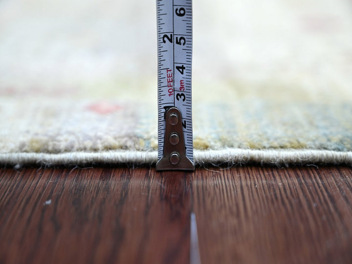 2'6" x 5'9" New Hand Knotted Green Wool Runner Oriental Rug - MOA10222866