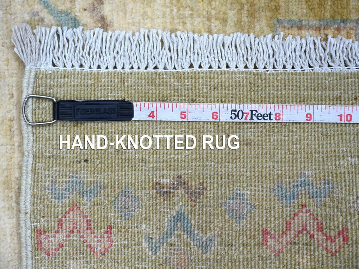 2'6" x 5'9" New Hand Knotted Green Wool Runner Oriental Rug - MOA10222866