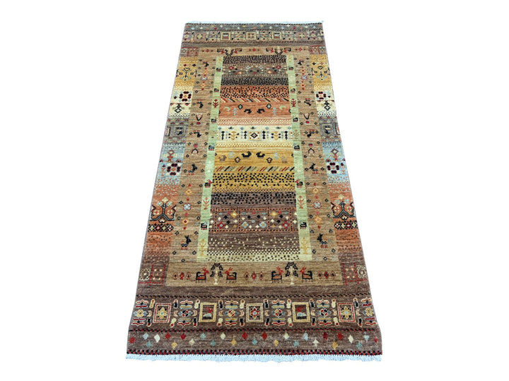 2'9" x 6'0" New Hand Knotted Brown Wool Runner Oriental Rug - MOA10222867