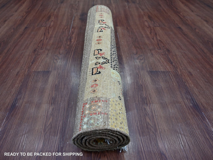 2'9" x 6'0" New Hand Knotted Brown Wool Runner Oriental Rug - MOA10222867