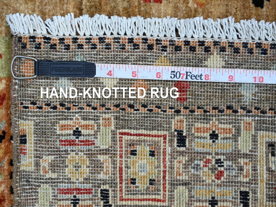 2'9" x 6'0" New Hand Knotted Brown Wool Runner Oriental Rug - MOA10222867