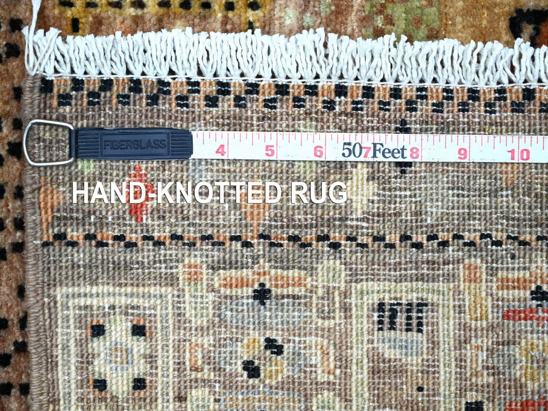 4'0" x 5'10" New Hand Knotted Brown Wool Rectangle Oriental Rug - MOA10222871