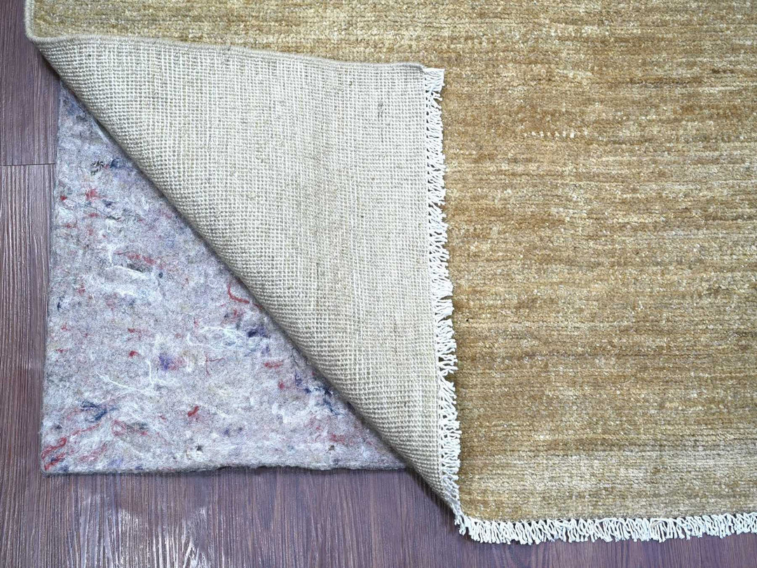7'8" x 9'10" New Hand Knotted Brown Wool Rectangle Oriental Rug - MOA10222873