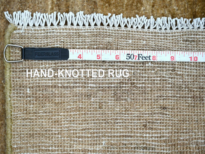 2'6" x 5'8" New Hand Knotted Brown Wool Runner Oriental Rug - MOA10222874