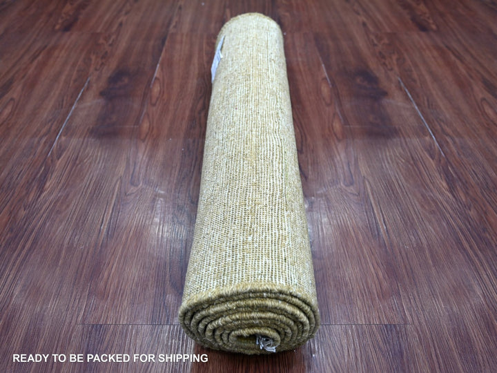2'5" x 7'6" New Hand Knotted Green Wool Runner Oriental Rug - MOA10222876